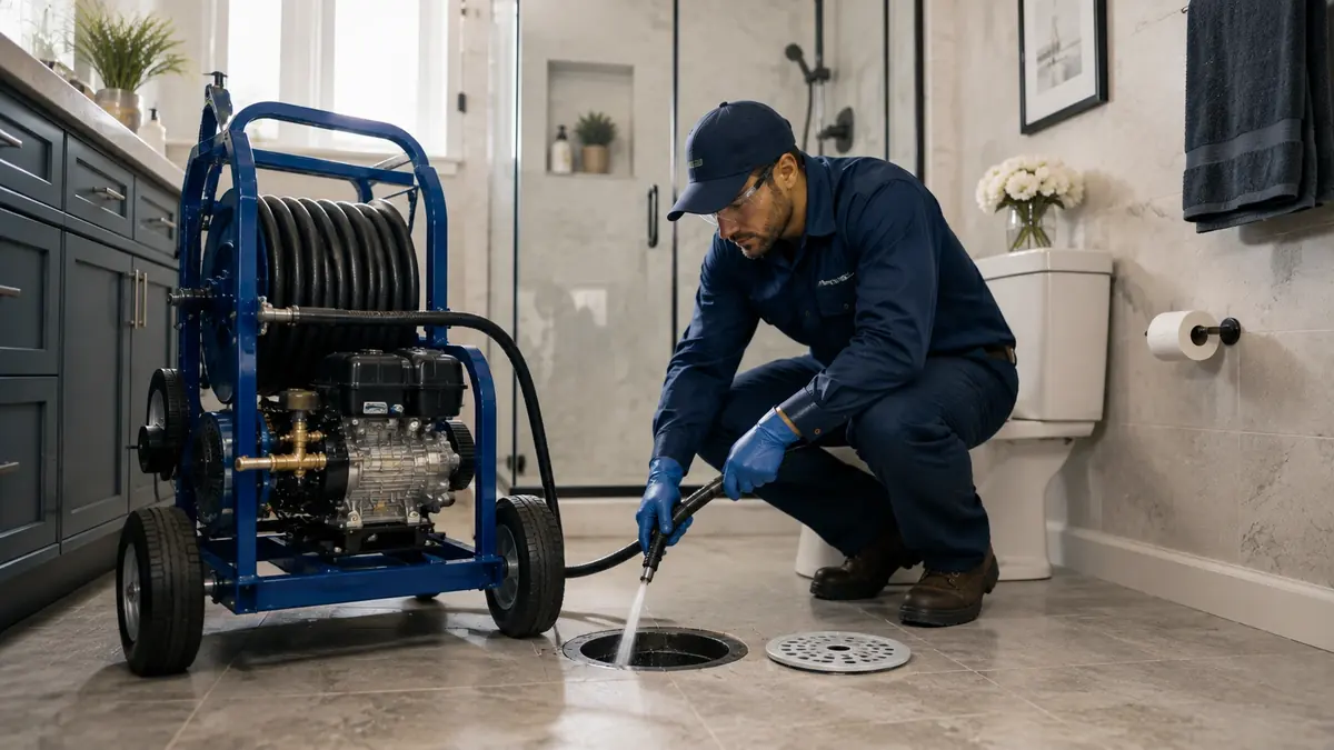 Bathroom Drain Hydro Jetting in Homeland