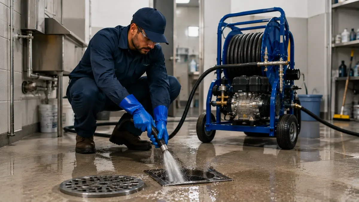 Floor Drain Hydro Jet Cleaning in Homeland