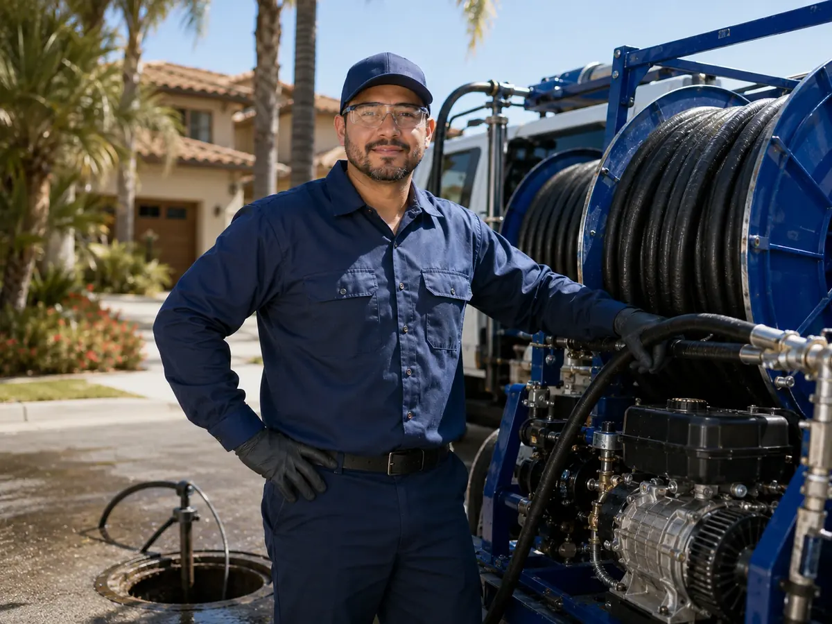 Hydro jet sewer cleaning in Homeland
