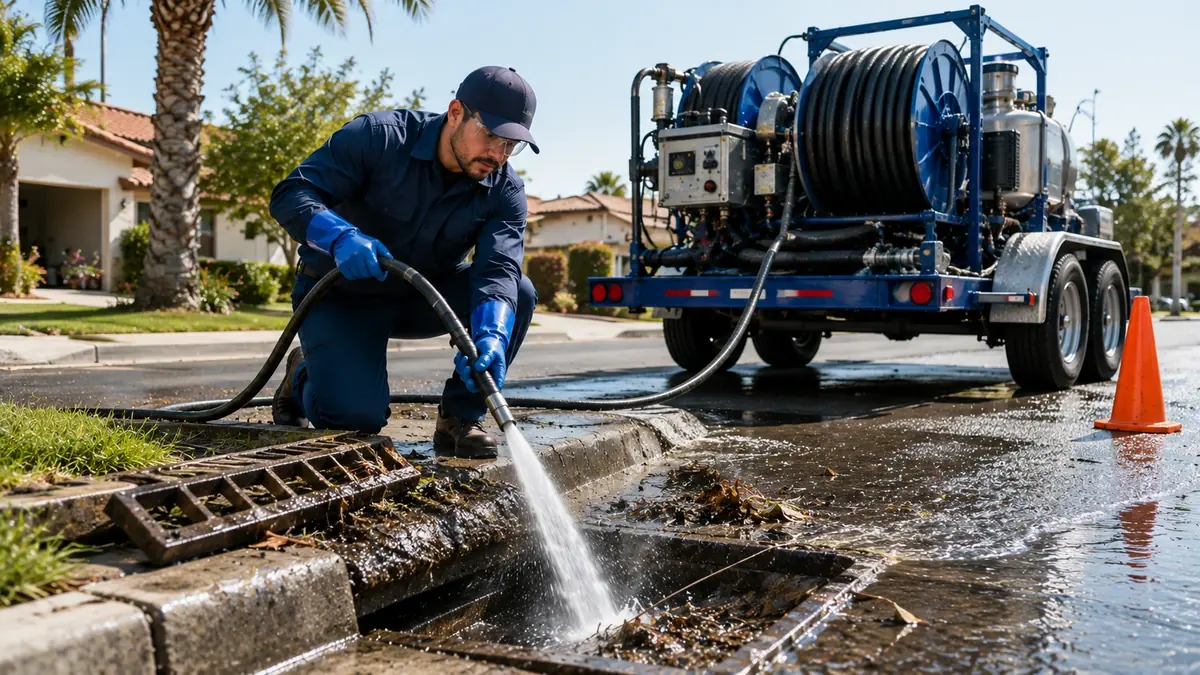 Storm Drain Hydro Jet Cleaning in Homeland
